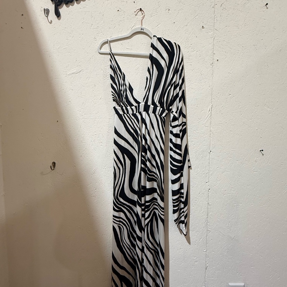 Zebra Print Maxi Dress